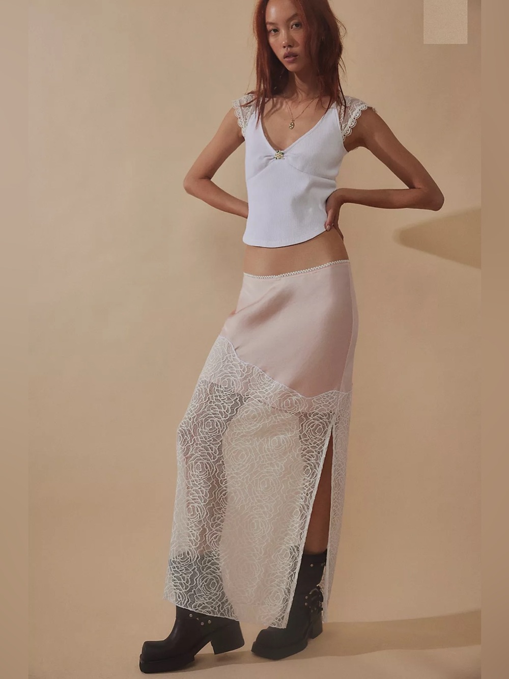 NWOT Free People Gemini Moon Half Slip